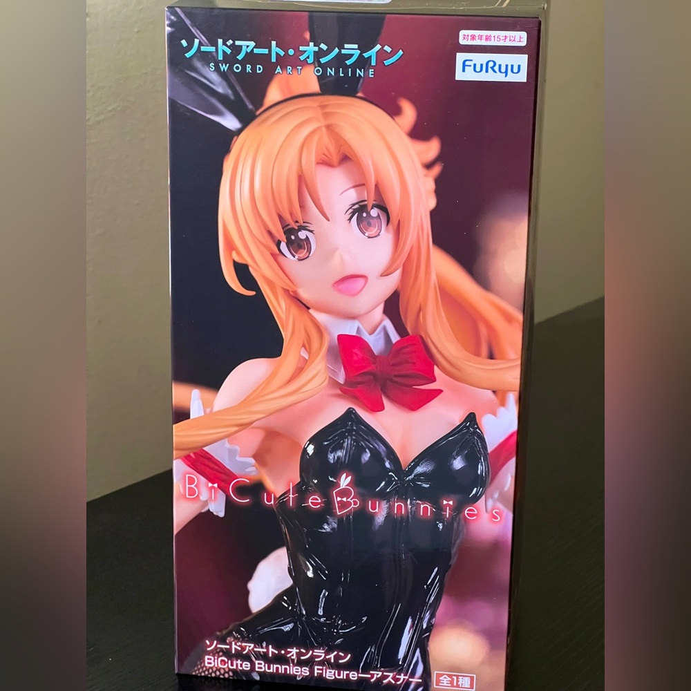 Sword Art Online SAO ASUNA YUUKI BiCute Black Bunny Figure FuRyu NEW